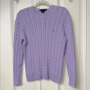Ralph Lauren Purple/lavender cotton Cable Knit Sweater